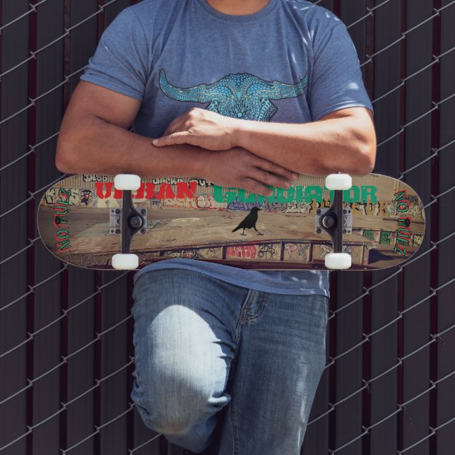 Gladiateur Urbain Sans Règles Corbeau Skateboard (Extérieur 3)