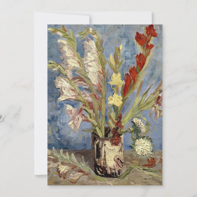 Gladioli et China Asters | Vincent van Gogh (Devant)