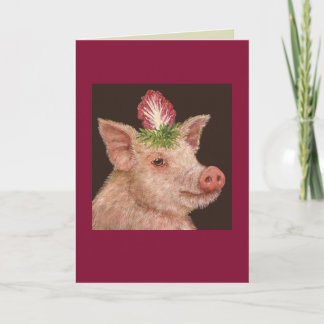 Gladys la carte de voeux de porc