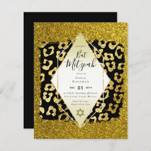 Glam BAT MITZVAH Girly Gold Parties scintillant Po