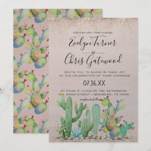Glam Cactus Fiesta Faire-part de mariage