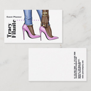 Glam Chic Carte de visite de mode rose