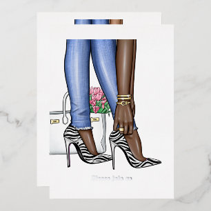 Glam Chic Fashion Show Foil Invitation