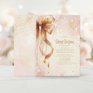 Glam Coquette Nœuds Rose Gold Sweet Sixteen ID1289