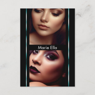 Glam de Modèle photo de carte Comp Turquoise noire