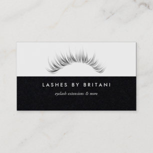 Glam Eyelashes Carte de visite texte blanc