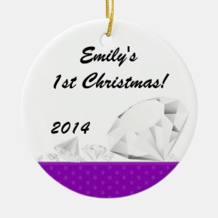 Glam Glam Glitz Diamond Nom personnalisé Ornement