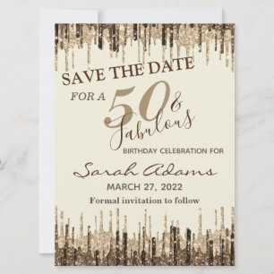 Glam Gold Brown Drip 50 Fab Anniversaire Enregistr