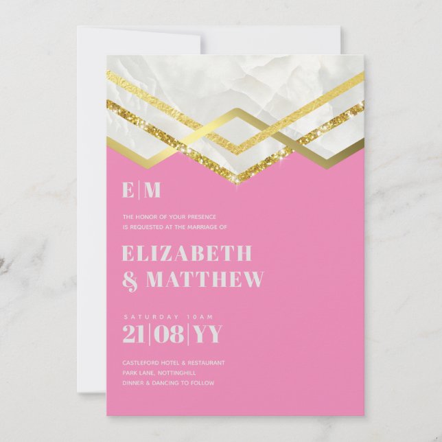 Glam Gold Parties scintillant Mariage fille Invita (Devant)
