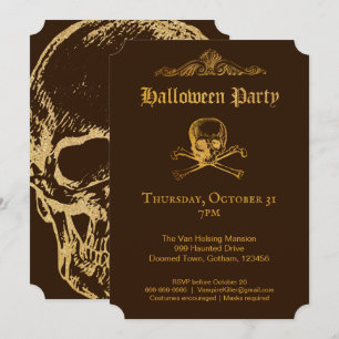 Glam gothique   Invitations   Brun