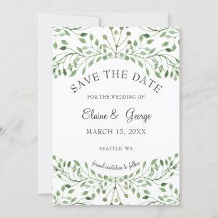 Glam Greenery mariage enregistrer les cartes de da
