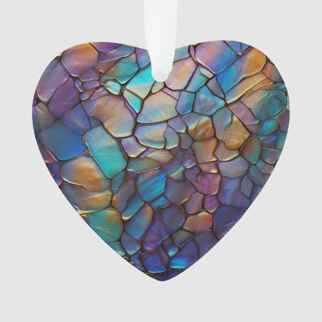 Glam Iridescente Opal Gemstone Tissu (devant)