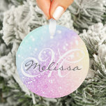 Glam Iridescente Parties scintillant colorée perso<br><div class="desc">Personnalisez facilement cet élégant motif de parties scintillant bokeh coloré avec votre nom et/ou monogramme personnalisés.</div>