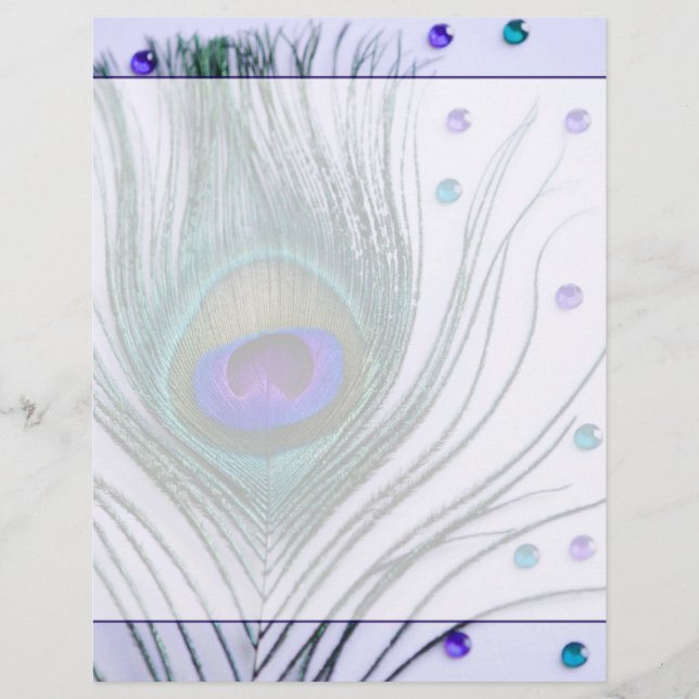 Glam Peacock Plumes violet (Devant)