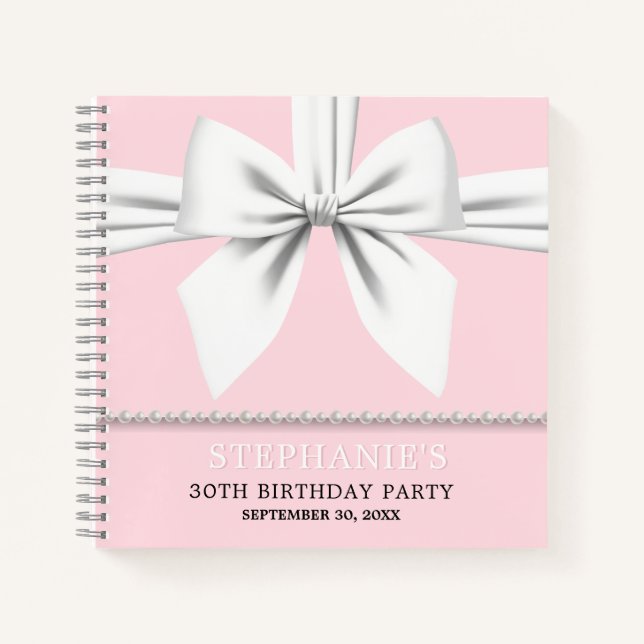 Glam Pink Tiffany Thème Anniversaire Livre d'invit (Devant)