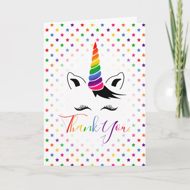 Glam Rainbow Unicorn Merci (Devant)
