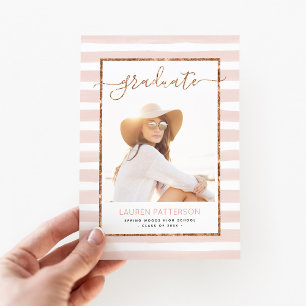 Glam Rose Gold Photo Faire-part