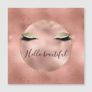 Glam rose or rose brillant noir cils