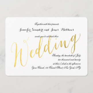 Glamor à huile d'or | Élégantes invitations de mar