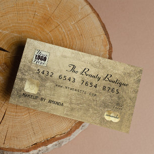 Glamor Elegant Black Gold Luxury Carte de crédit L