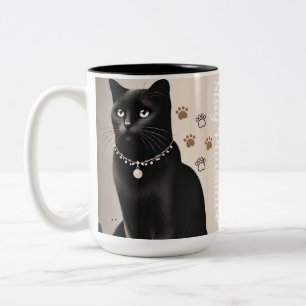 Glamor Paws Design mug chat noir