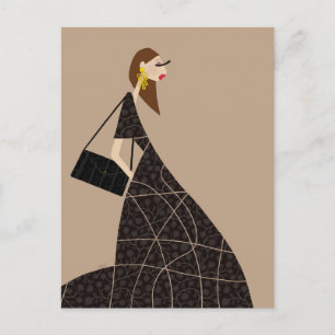 Glamour dans l'art de la carte postale de mode noi