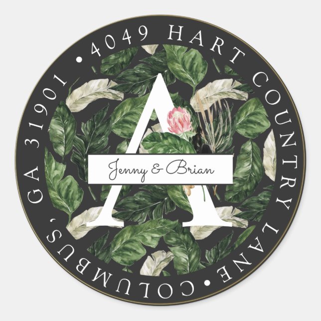 Glamour été verdure retour Adresse Sticker (Devant)