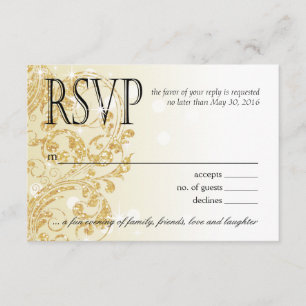 Glamour Glitter Luxe Ombre RSVP champagne