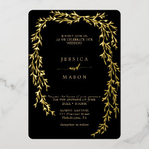 Glamour Gold Real Foil Mariage Invitations