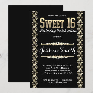 Glamour Gratsby Sweet 16 Invitations