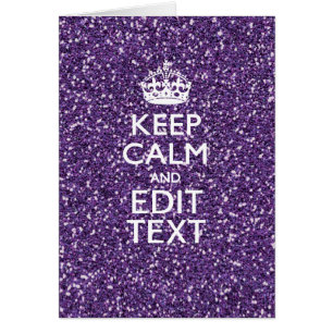 Glamour Purple Keep Calm Personalized