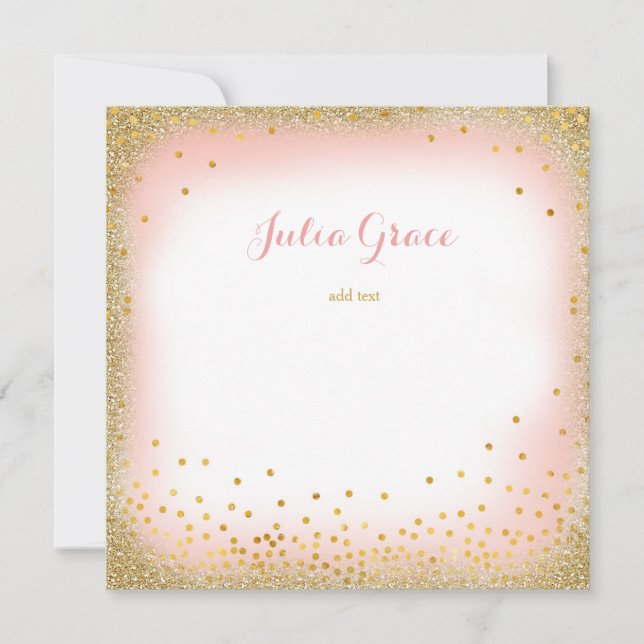 Glamour Rose Ajoutez votre Texte (Devant)