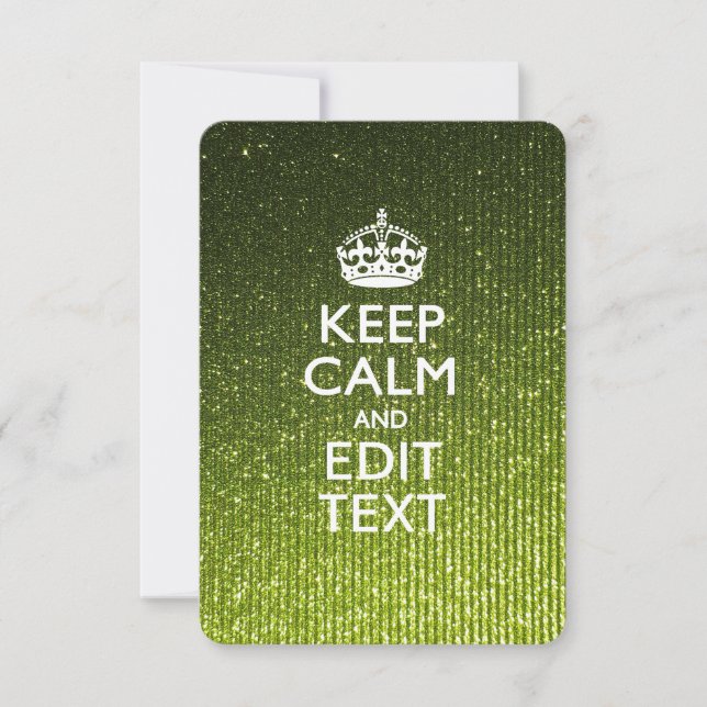 Glamour Vert Lime Continuez À Dire Calme (Devant)