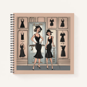 Glamour Vintage LBD Little Black Dress Journal