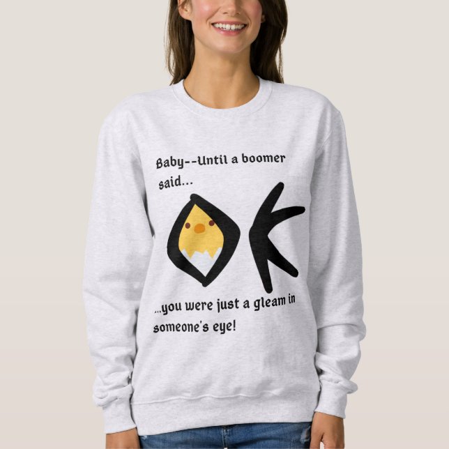 'Gleam in Eye' Sweatshirt de base Boomerangé (Devant)