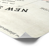 Gleason's NEW STANDARD MAP OF THE WORLD Poster