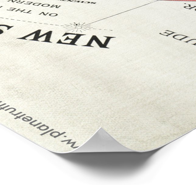 Gleason's NEW STANDARD MAP OF THE WORLD Poster (Coin)