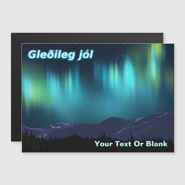 Gleðileg Jól - Aurora Borealis (Devant / Derrière)