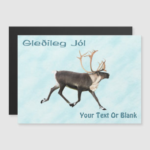 Gleðileg Jól - Bull Caribou (Reindeer) Sur La Neig