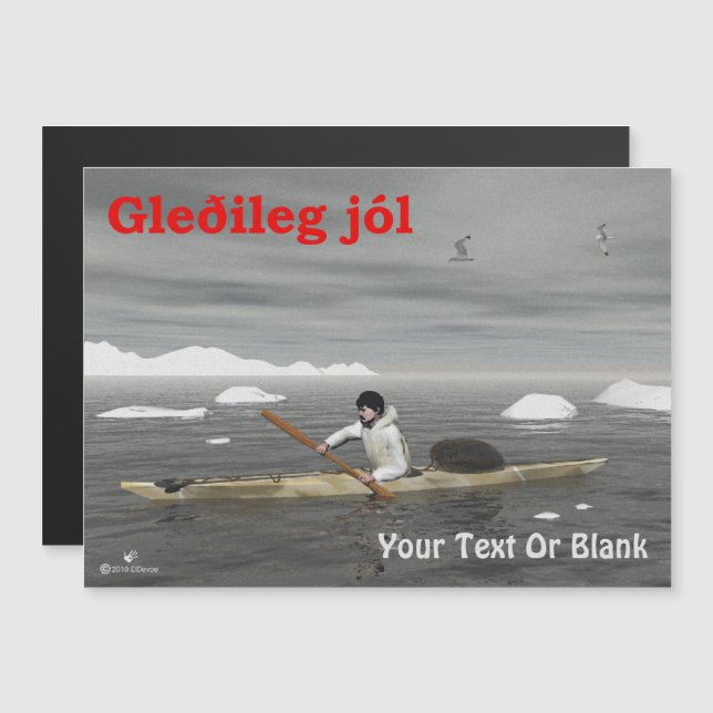 Gleðileg Jól - Inuit Kayak (Devant / Derrière)