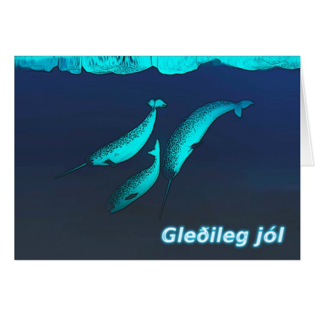 Gleðileg Jól - Narwhal (Devant horizontal)