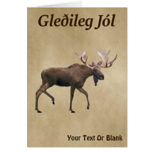 Gleðileg Jól - Oie Taupe Sur Ancien Papier