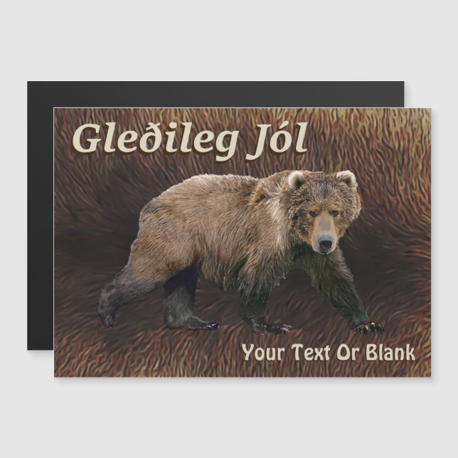 Gleðileg Jól - Ours De Kodiak Sur La Fourrure De C (Devant / Derrière)