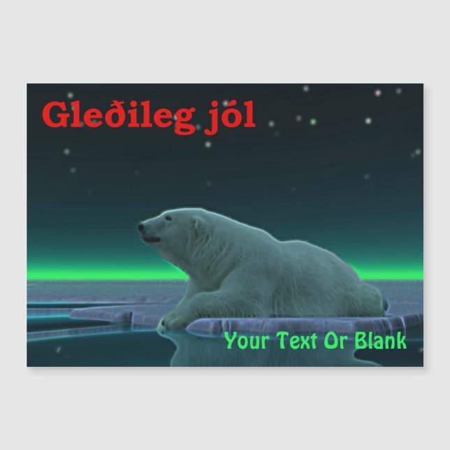 Gleðileg Jól - Ours polaire de bord de glace (Devant)