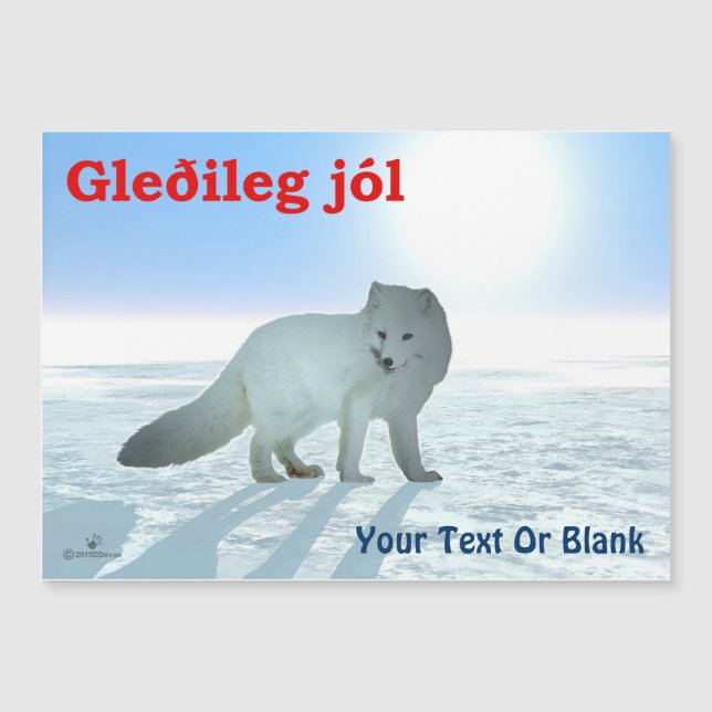 Gleðileg Jól - Renard arctique (Devant)