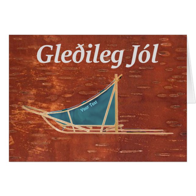 Gleðileg Jól - traîneau à chiens (Devant horizontal)