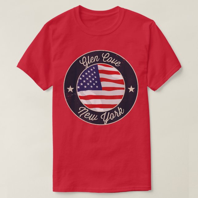 Glen Cove - T-shirt Souvenir Patriotique New York (Design devant)
