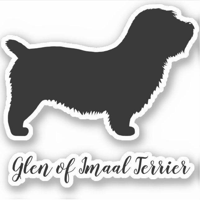 Glen of Imaal Terrier Sticker de race de chien Sil (Devant)