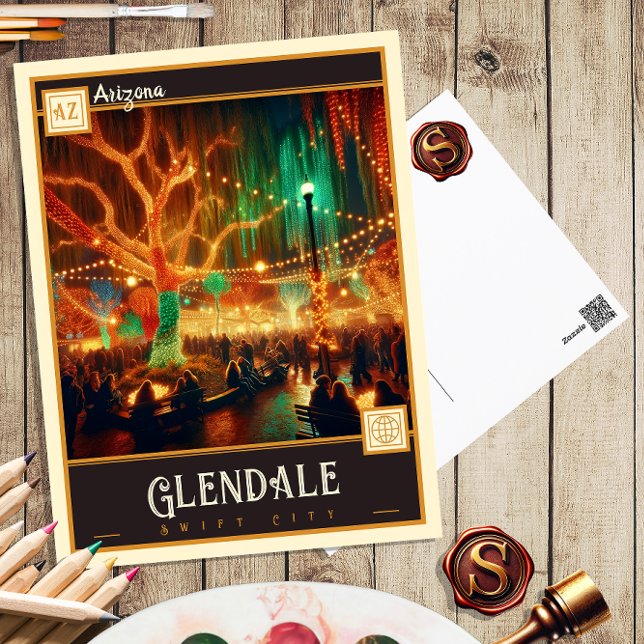 Glendale, Arizona | Carte postale Vintage (Créateur téléchargé)