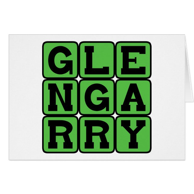 Glengarry, Chapeau en forme de bateau (Devant horizontal)